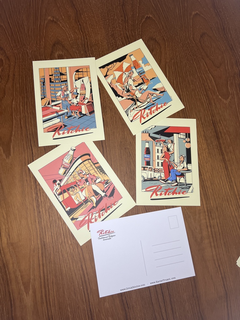 4 Ritchie postcards