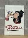 Publiciteitsbord : drinkend meisje